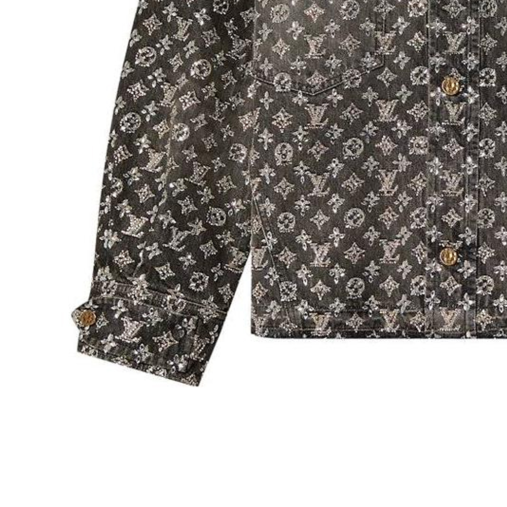 Sizing 路易威登 FW23 全Logo牛仔外套 黑色 男裝 1ABY8Z