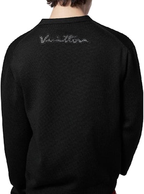 ルイヴィトン FW23 ブラック ロゴ刺繍 ニットカーディガン 長袖 1AFAOL Purchase ルイヴィトン FW23 ブラック ロゴ刺繍 ニットカーディガン 長袖 1AFAOL