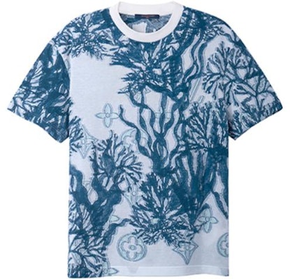 LOUIS VUITTON FW23 Kaos Pria Biru Jacquard Monogram Crewneck Lengan Pendek 1ABJ9O Order LOUIS VUITTON FW23 Kaos Pria Biru Jacquard Monogram Crewneck Lengan Pendek 1ABJ9O