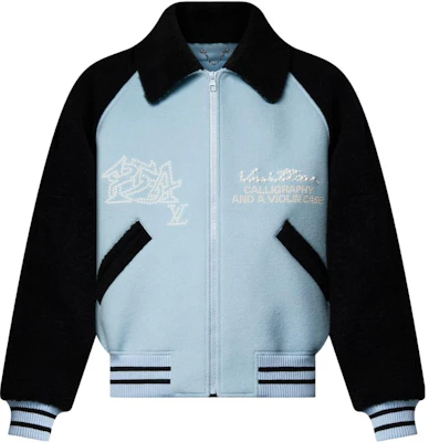 Chaqueta Beisbol Azul con Logo Rayado Bordado Hombre LOUIS VUITTON FW23. 1AFAJ4 Order Chaqueta Beisbol Azul con Logo Rayado Bordado Hombre LOUIS VUITTON FW23. 1AFAJ4