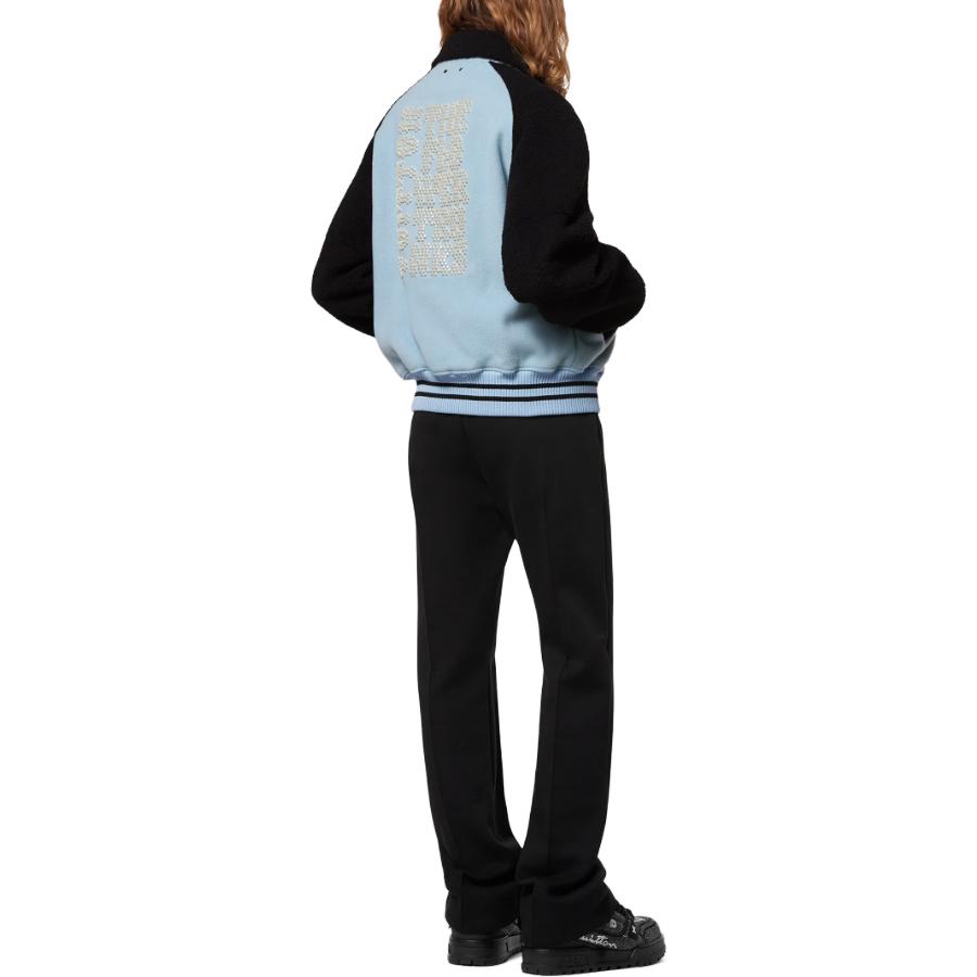 LOUIS VUITTON FW23 Blue Logo Striped Embroidered Baseball Jacket for Men. 1AFAJ4 圖 6