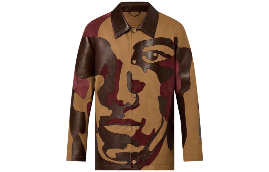 Louis Vuitton FW23 Brown Portrait Print Single-Breasted Jacket 1ABZK6