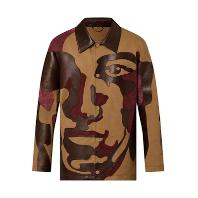 Louis Vuitton FW23 Brown Portrait Print Single-Breasted Jacket 1ABZK6