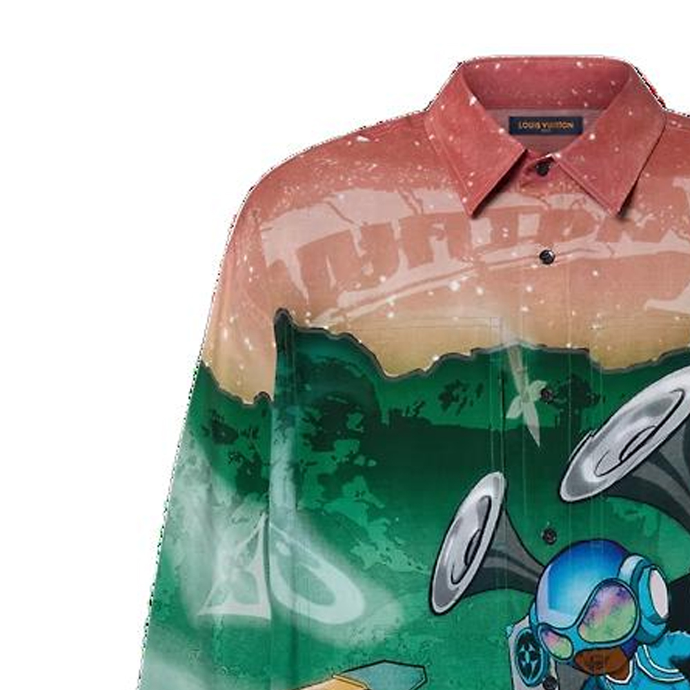 Sizing Camiseta de Manga Larga LOUIS VUITTON FW23 Logo de Caricatura Multicolor Hombre 1ABJ0I