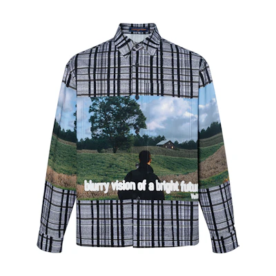 LOUIS VUITTON FW23 Check Print Long Sleeve Button-Up Shirt Multicolor 1ABY24