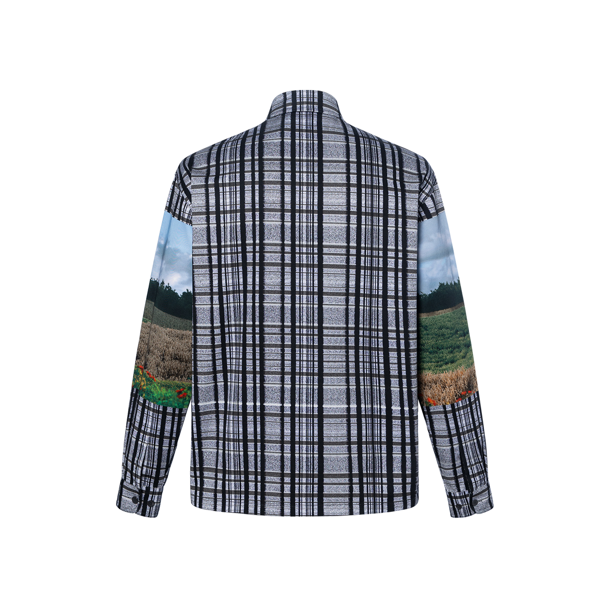 Lookbook Camiseta LOUIS VUITTON FW23 de Cuadros Multicolor Manga Larga y Botones 1ABY24