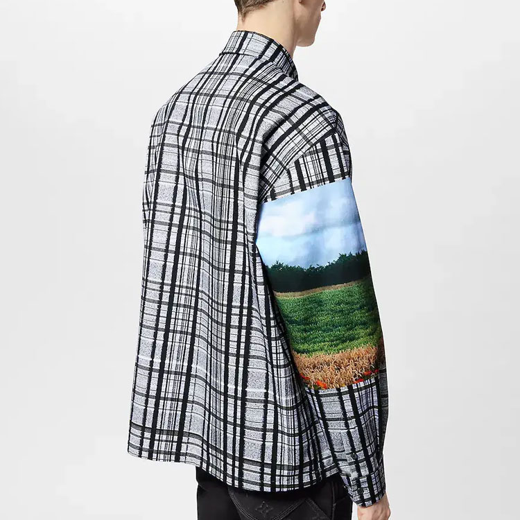 Details for Camiseta LOUIS VUITTON FW23 de Cuadros Multicolor Manga Larga y Botones 1ABY24