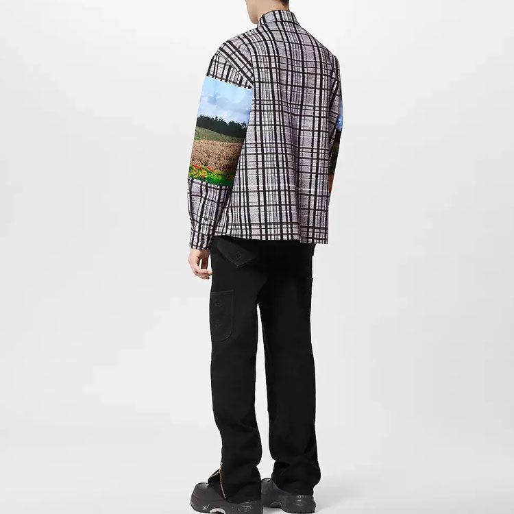 Sizing Camiseta LOUIS VUITTON FW23 de Cuadros Multicolor Manga Larga y Botones 1ABY24
