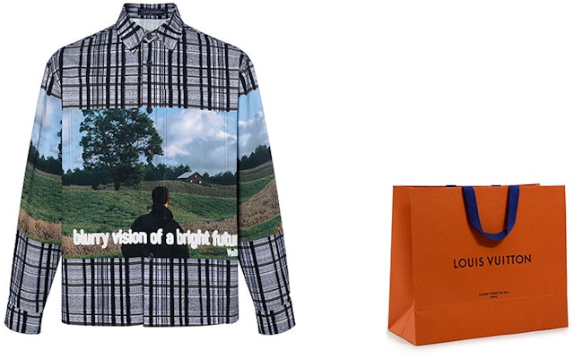 Camiseta LOUIS VUITTON FW23 de Cuadros Multicolor Manga Larga y Botones 1ABY24 2