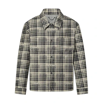 LOUIS VUITTON FW23 Checkered Logo Monogram Button-Up Casual Long Sleeve Shirt Men 1ABY9I