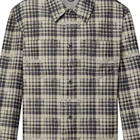 Cheap ルイヴィトン FW23 チェッカードロゴ モノグラム 長袖カジュアルシャツ メンズ 1ABY9I