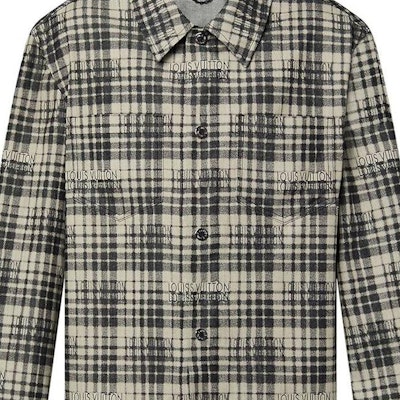 LOUIS VUITTON FW23 Checkered Logo Monogram Button-Up Casual Long Sleeve Shirt Men 1ABY9I Cheap LOUIS VUITTON FW23 Checkered Logo Monogram Button-Up Casual Long Sleeve Shirt Men 1ABY9I