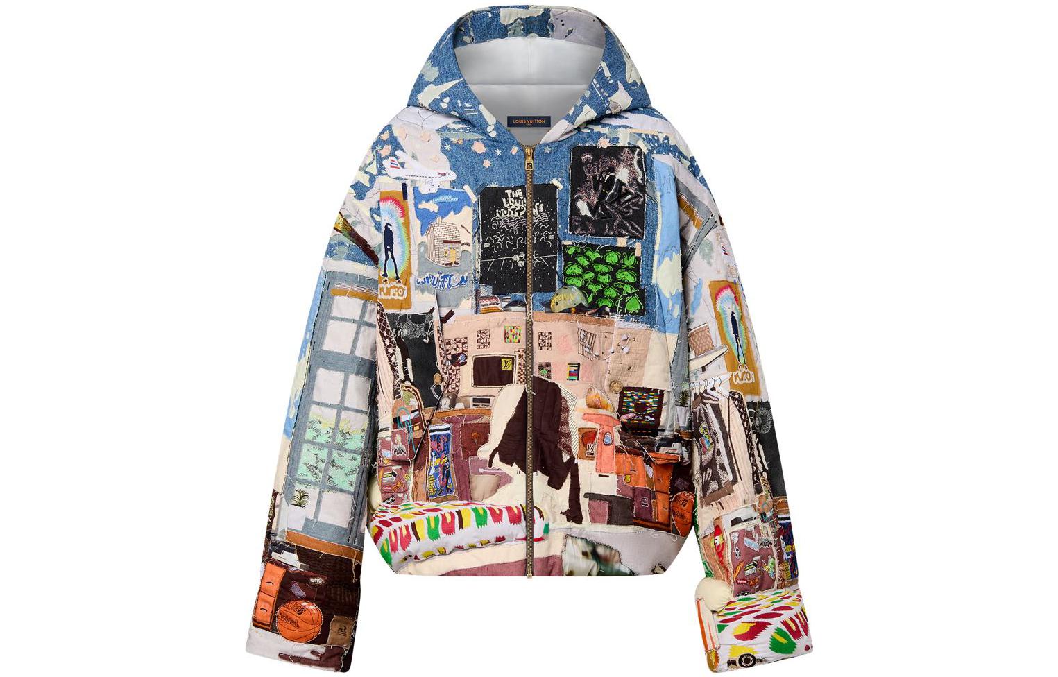 Louis Vuitton FW23 Colorblock Hooded Zip Jacket Multicolor 1ABYJK