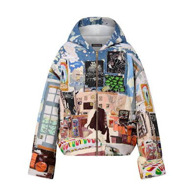 Louis Vuitton FW23 Colorblock Hooded Zip Jacket Multicolor 1ABYJK