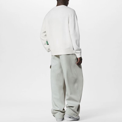 路易威登 FW23 拼色提花白色男士针织圆领毛衣 1ABXY7 Details for 路易威登 FW23 拼色提花白色男士针织圆领毛衣 1ABXY7