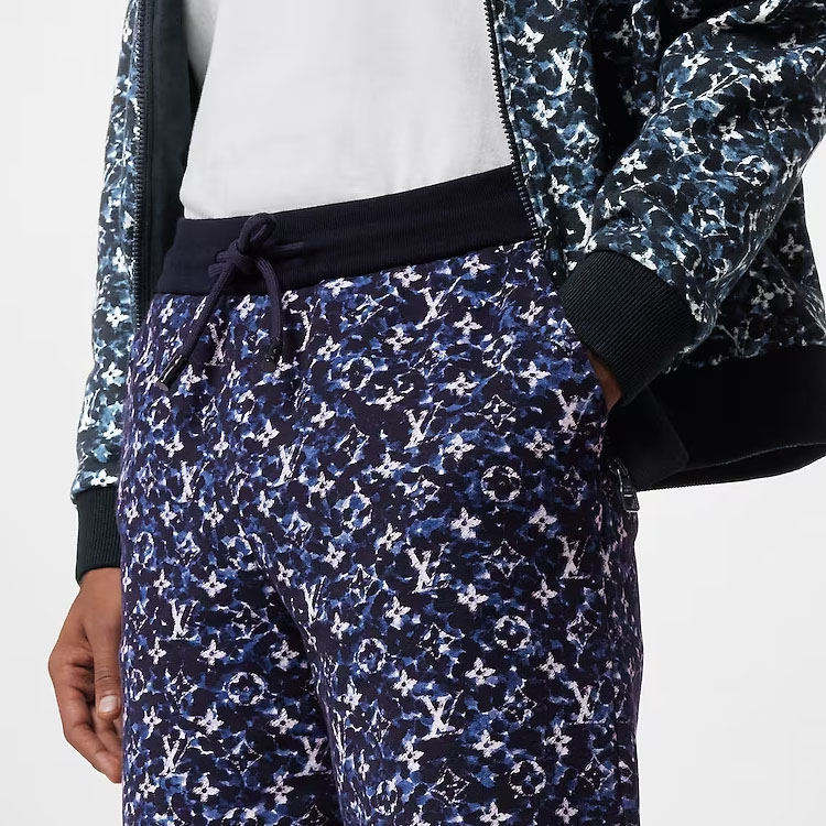 Sizing LOUIS VUITTON FW23 Seluar Pendek Drawstring Logo Warna Biru Lelaki. 1ABJ9H