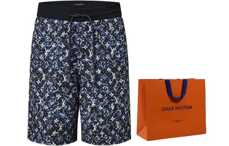 Cheap LOUIS VUITTON FW23 Seluar Pendek Drawstring Logo Warna Biru Lelaki. 1ABJ9H