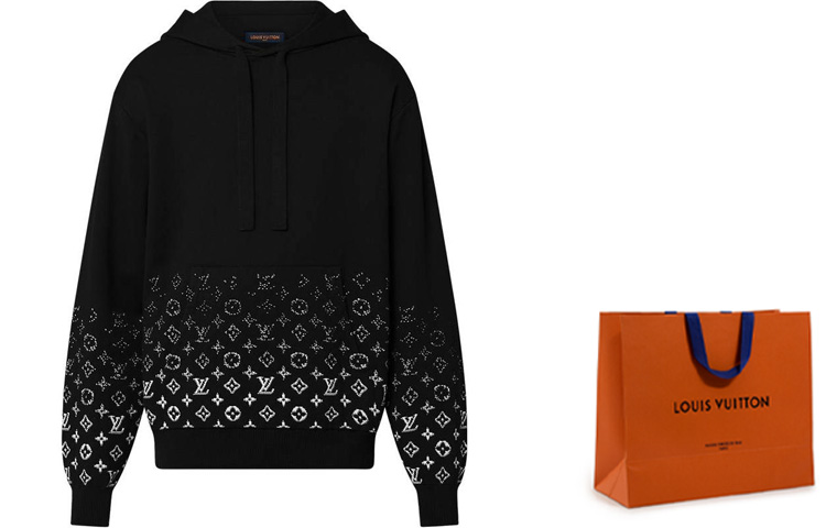 Lookbook 路易威登 FW23 配色Logo印花連帽衫 黑色 1AFAQD