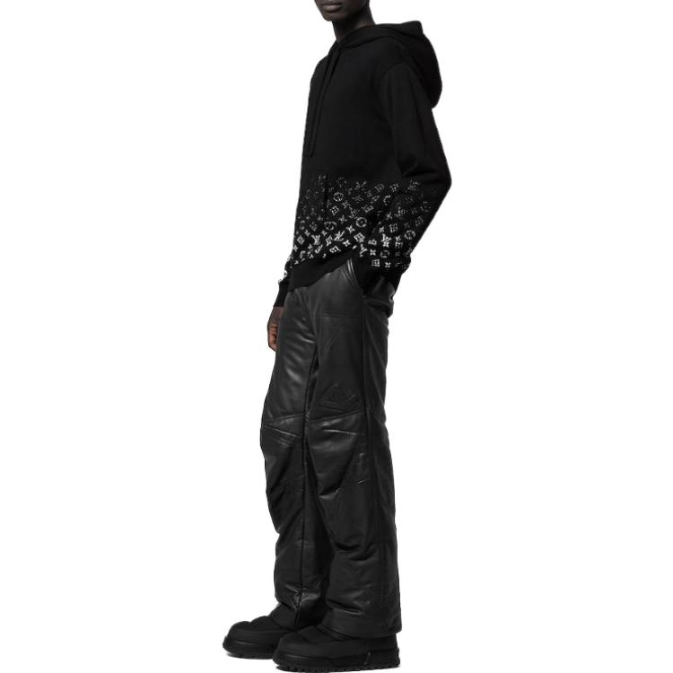 Shop 路易威登 FW23 配色Logo印花連帽衫 黑色 1AFAQD
