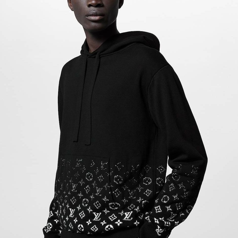 Sizing 路易威登 FW23 配色Logo印花連帽衫 黑色 1AFAQD