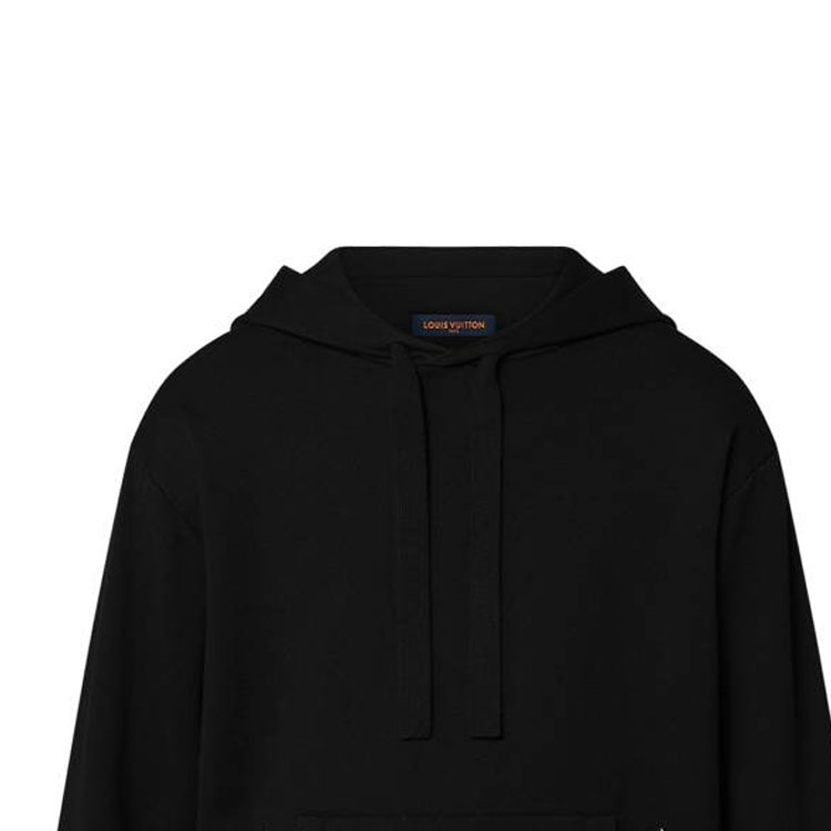 Cheap 路易威登 FW23 配色Logo印花連帽衫 黑色 1AFAQD