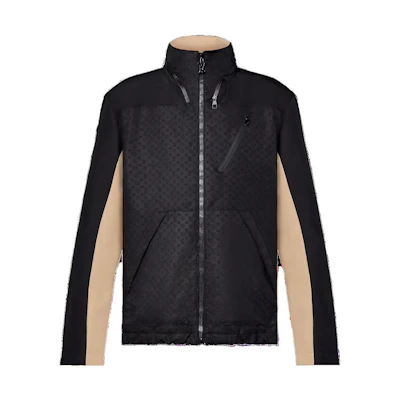 LOUIS VUITTON FW23 Contrast Zip Long-Sleeve Parka Jacket Men Black 1ABNQ6