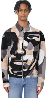 LOUIS VUITTON FW23 Jaket Denim Geometric Portrait Multicolor Lelaki. 1ABYMP Lookbook LOUIS VUITTON FW23 Jaket Denim Geometric Portrait Multicolor Lelaki. 1ABYMP