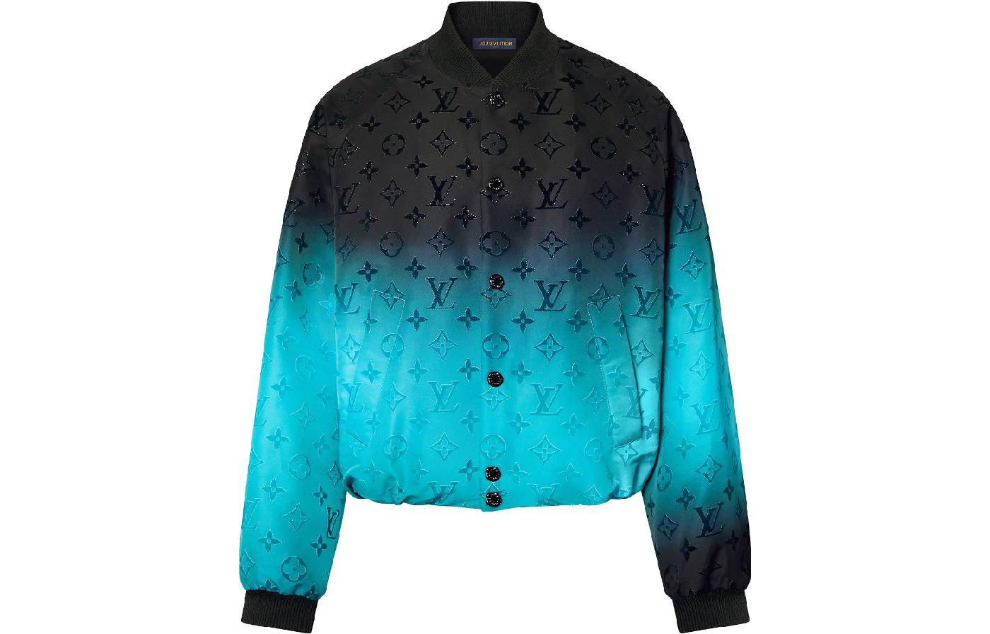 Louis Vuitton FW23 Gradient Bomber Jacket Multicolor Casual Outerwear 1AF906