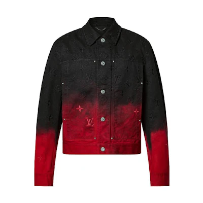 Louis Vuitton FW23 Gradient Denim Jacket Multicolor Casual Long Sleeve 1AF776
