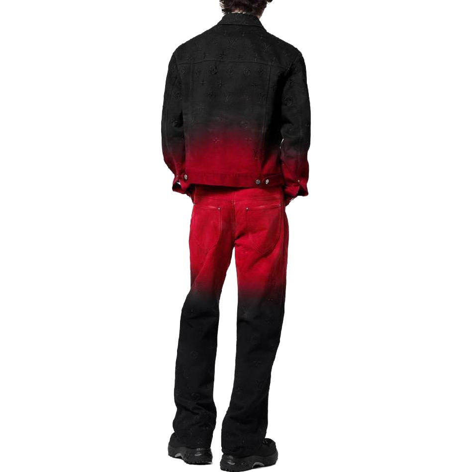 Purchase Louis Vuitton FW23 Jaket Denim Gradasi Multicolor Lengan Panjang Kasual 1AF776