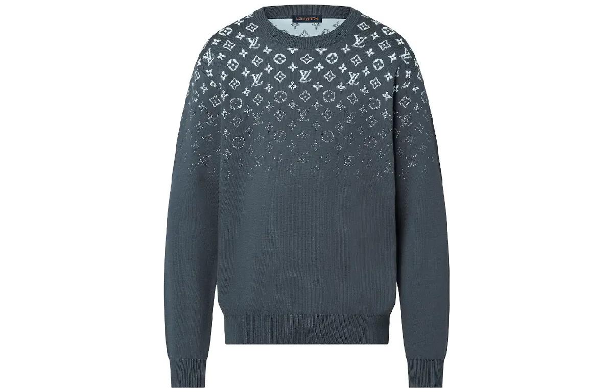 Sizing Sudadera Louis Vuitton FW23 Logotipo Degradado Cuello Redondo. 1AFAPN