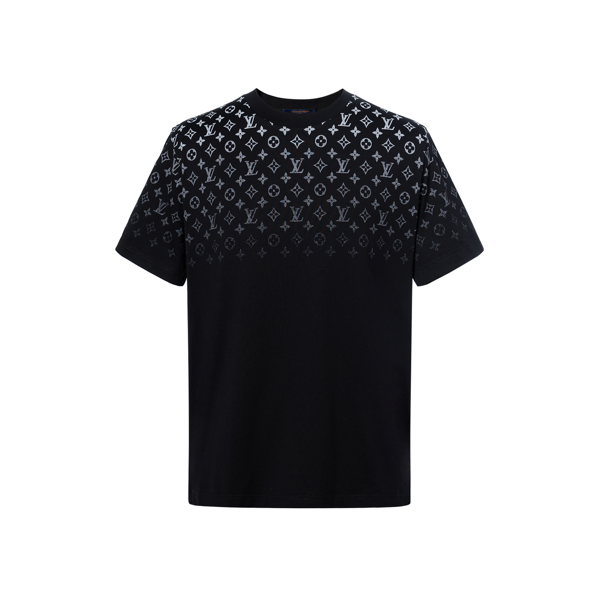 Order Louis Vuitton FW23 Kaos Crewneck Logo Gradient Hitam Pria. 1AFBB4