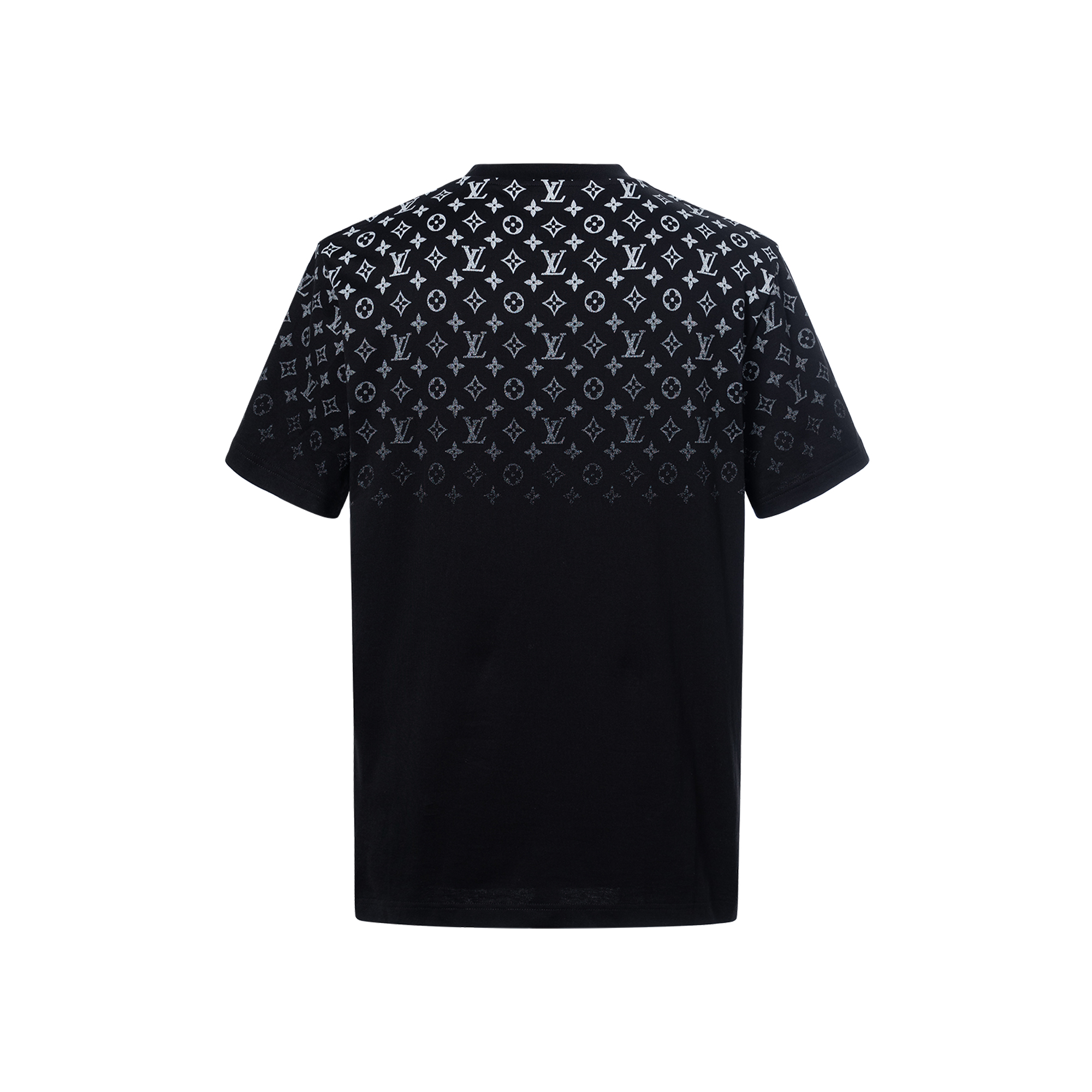 Lookbook Louis Vuitton FW23 Kaos Crewneck Logo Gradient Hitam Pria. 1AFBB4