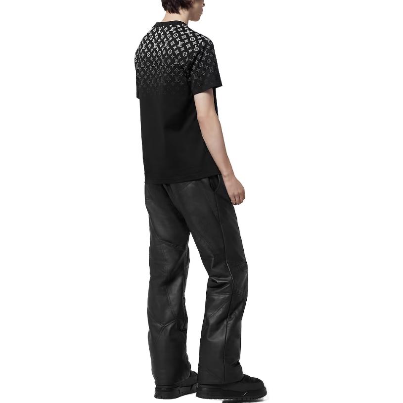 Cheap Louis Vuitton FW23 Kaos Crewneck Logo Gradient Hitam Pria. 1AFBB4