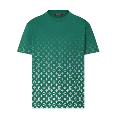 LOUIS VUITTON FW23 Green Logo Print Crewneck T-Shirt for Men. 1ABIX6
