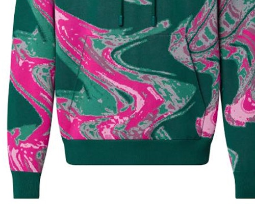 ルイ・ヴィトン FW23 グリーンスワールプリントロゴ オーバーサイズスウェット メンズ 1ABJ33 Sizing ルイ・ヴィトン FW23 グリーンスワールプリントロゴ オーバーサイズスウェット メンズ 1ABJ33