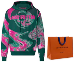 Cheap LOUIS VUITTON FW23 Green Swirl Print Logo Oversized Sweatshirt Men’s. 1ABJ33