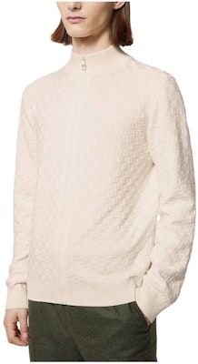 루이비통 FW23 아이보리 화이트 니트 지퍼 캐주얼 긴팔 스웨터 1AF520 Order 루이비통 FW23 아이보리 화이트 니트 지퍼 캐주얼 긴팔 스웨터 1AF520