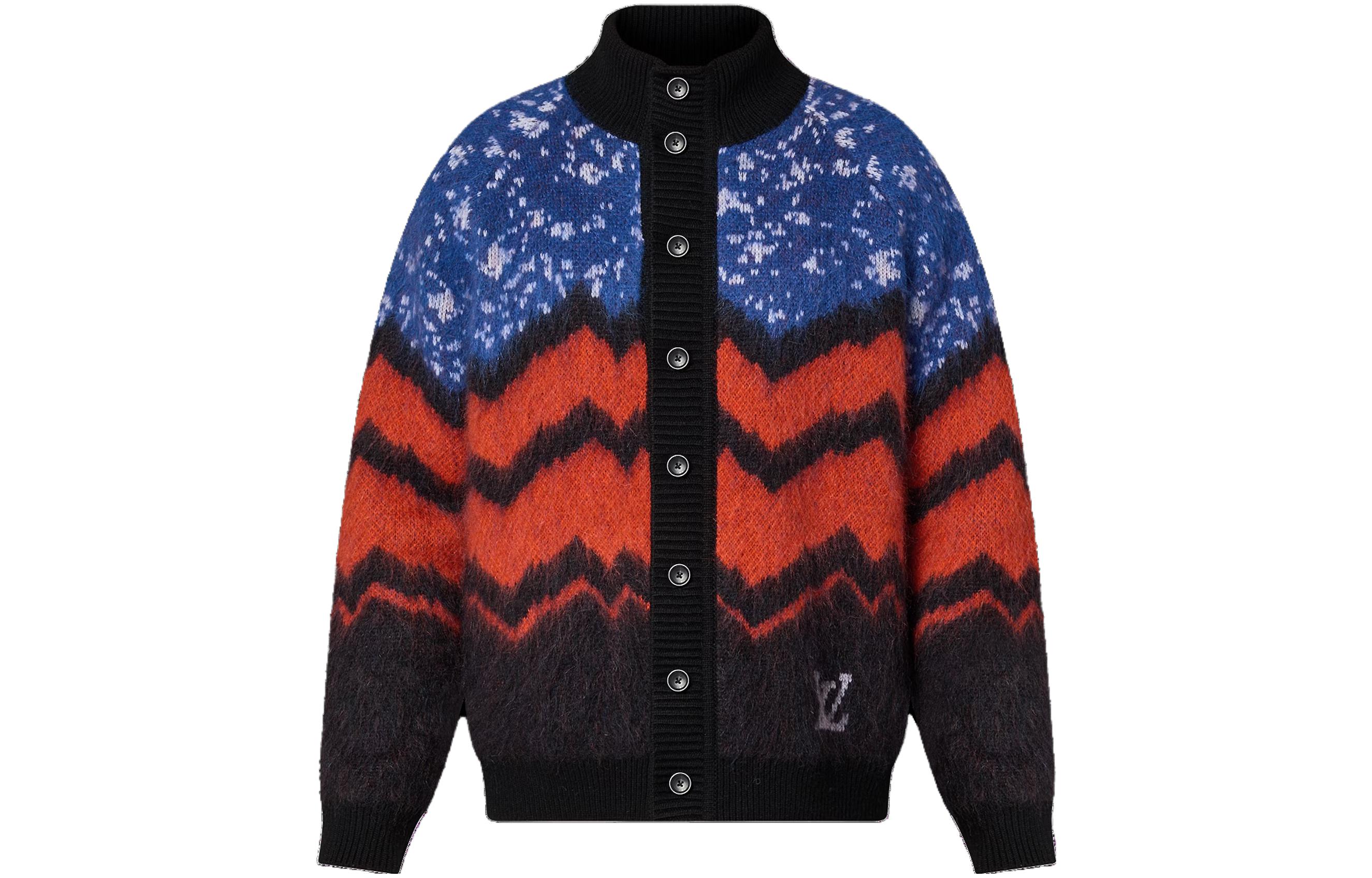 LOUIS VUITTON FW23 Jacquard Knit Cashmere Sweater Men’s Multicolor. 1AFAN5