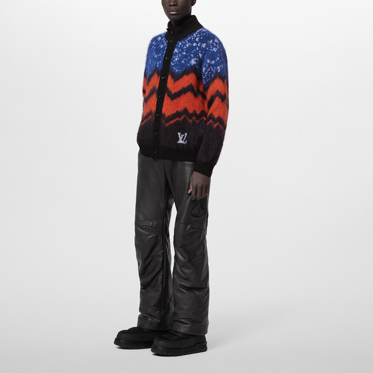 Shop 路易威登 FW23 男士多色提花针织羊绒毛衣. 1AFAN5