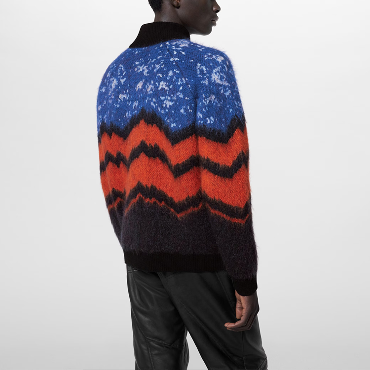 Sizing 路易威登 FW23 男士多色提花针织羊绒毛衣. 1AFAN5