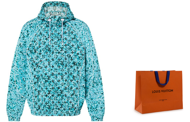 Lookbook 路易威登 FW23 藍色滿版印花連帽外套 男款 1ABJ4U