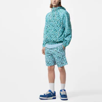 Sizing 路易威登 FW23 藍色滿版印花連帽外套 男款 1ABJ4U