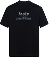 LOUIS VUITTON FW23 Logo Beaded Embroidered Crewneck T-Shirt Black Tee 1ABYKQ LOUIS VUITTON FW23 Logo Beaded Embroidered Crewneck T-Shirt Black Tee 1ABYKQ