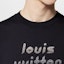 Sizing LOUIS VUITTON FW23 Kaos Crewneck Hitam Bordir Logo dan Manik-Manik 1ABYKQ