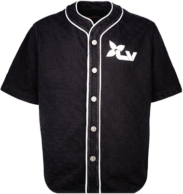 LOUIS VUITTON FW23 Logo Black Printed Denim Short Sleeve Shirt Men 1ABJDT Buy LOUIS VUITTON FW23 Logo Black Printed Denim Short Sleeve Shirt Men 1ABJDT