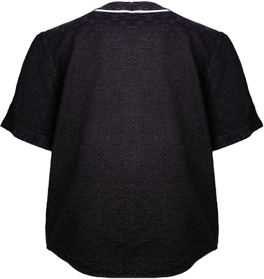 LOUIS VUITTON FW23 Logo Black Printed Denim Short Sleeve Shirt Men 1ABJDT Lookbook LOUIS VUITTON FW23 Logo Black Printed Denim Short Sleeve Shirt Men 1ABJDT