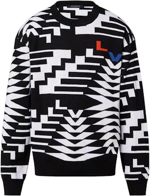 LOUIS VUITTON FW23 Logo Crewneck Oversized Knit Sweater Black 1AFAMV Buy LOUIS VUITTON FW23 Logo Crewneck Oversized Knit Sweater Black 1AFAMV