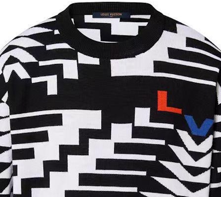 LOUIS VUITTON FW23 Logo Crewneck Oversized Knit Sweater Black 1AFAMV Sizing LOUIS VUITTON FW23 Logo Crewneck Oversized Knit Sweater Black 1AFAMV