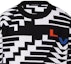 Sizing LOUIS VUITTON FW23 Logo Crewneck Oversized Knit Sweater Black 1AFAMV